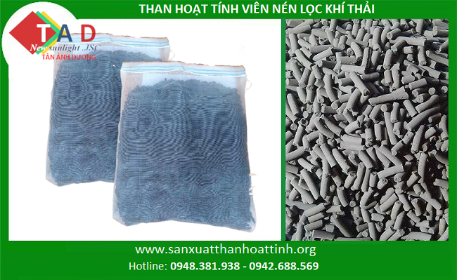 mua túi lưới 10kg than hoạt tính viên nén lọc khí thải ở Hà Nội